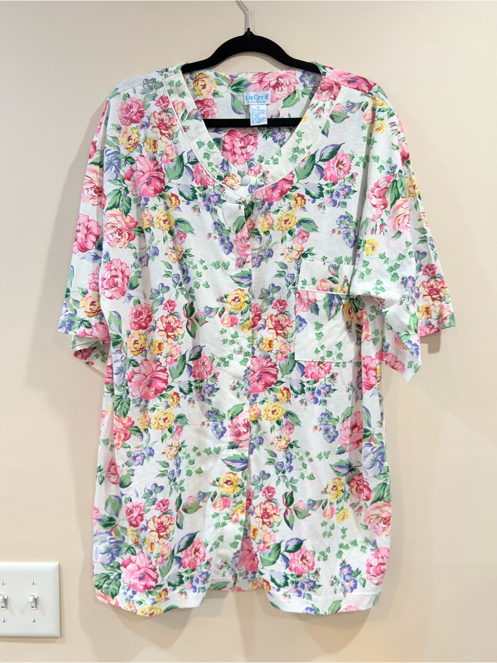🔥La Cera Women's Floral Button Front Sleepwear - Size M EC🔥